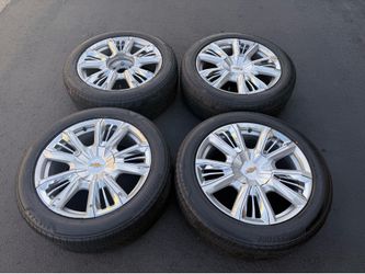 (4) 22” Chevy Wheels 275/50R22 Bridgestone Tires