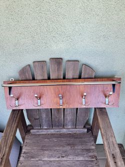 1960’s Vintage Mid-Century Modern Wall-Mounted Coat Rack