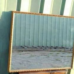 Thick Box Ornate Gilt Wood Bronze Gold Frame Vintique Mirror 37x29