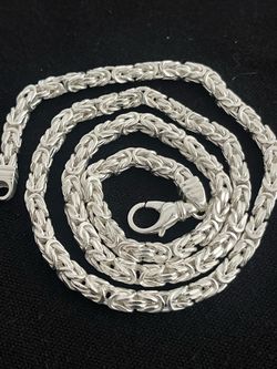 Byzantine Chain Solid Silver 22in 4.7mm