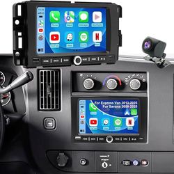 Car Stereo Radio Chevy Express Van 2013-2025, Impala 2006-2013, Traverse 2009-2012, 7” Touch Screen Head Units, Backup Camera, Bluetooth, GPS, WiFi 