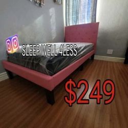NEW BED FRAME TWIN AND MATTRESS 