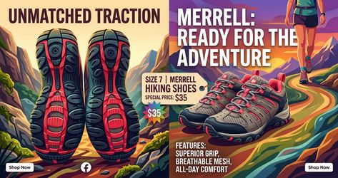 Used Merrell Hiking Shoes women size 7