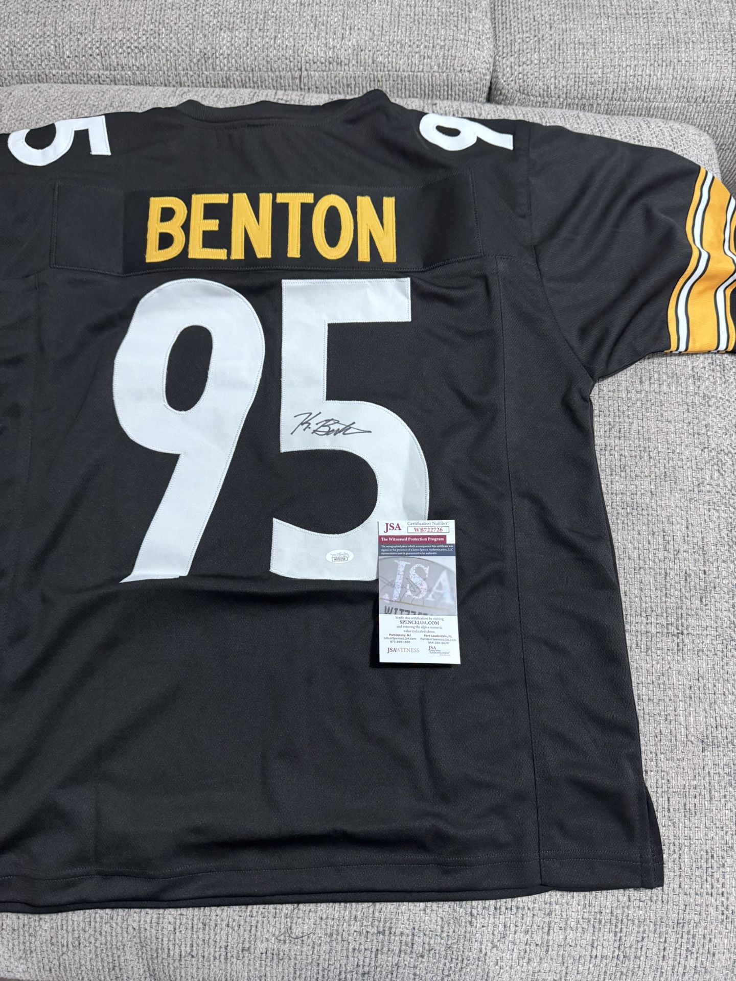 Keeanu Benton Signed Autographed Custom Jersey - JSA Coa - Pittsburgh Steelers