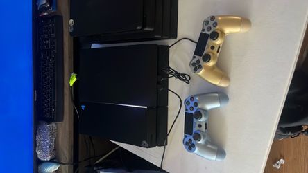 🎮⬛⭐ Playstation 4 Console PS4 controller Gift Bundle 2 Titanium + Gold wireless 2 player Fun Multiplayer