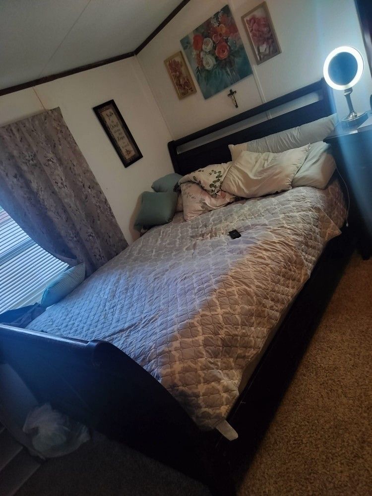 Bed Frame With Dresser 