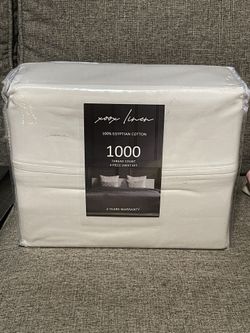 Linen Premium 1000-Thread-Count Egyptian Feel 100% Cotton - Breathable White Queen 4 Pc BEDSHEET Set