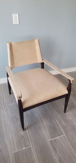 Tan Leather Accent Chair