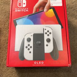 Nintendo Switch White OLED Original Dock And Accessories With Box