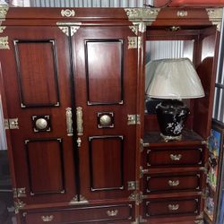 Wardrobe & Mirror 2pcs