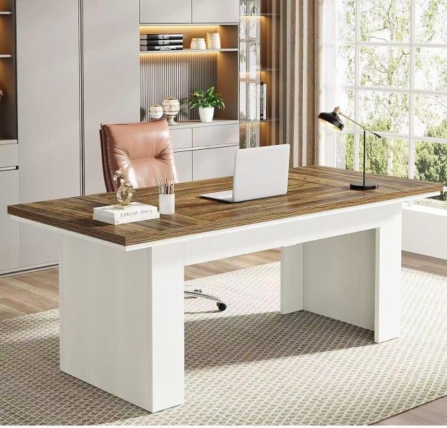 XK00632 63" Executive Desk, Modern Computer Desk Study Home Office Table
