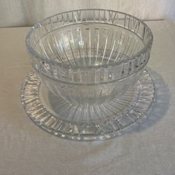 Waterford Crystal Salad Bowl And Charcuterie Plate