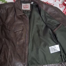 Levi's Leather Jacket (Brown)
