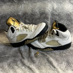Nike Air Jordan Retro 5 2016 Olympic Gold Size 9