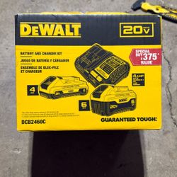 Dewalt battery, and charger kit 