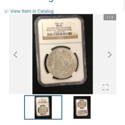 1886 Morgan silver dollar ms 64 coin