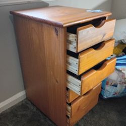 6 Drawer Wooden Mobile Storage 