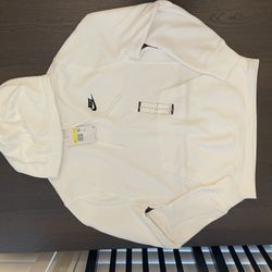 Nike Club Fleece Pullover Hoodie White Men’s Small BV2654-100