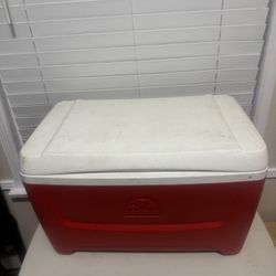 Igloo Red and White Cooler 24”x15”x14”