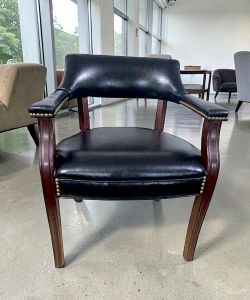 Tournament Traditional Guest Chair – Black Vinyl, Brand New | $199