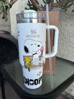 Snoopy On Bench 40 oz Tumbler NEW