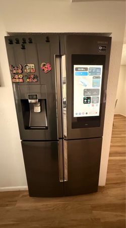 Samsung black stainless steel touch screen refrigerator