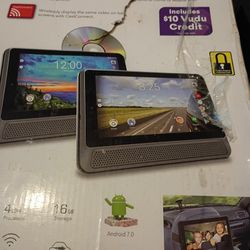 RCA. 10" DUAL TABLET  DVD  COMBO 2 TABLET + 1 DVD PLAYER FOR CARS