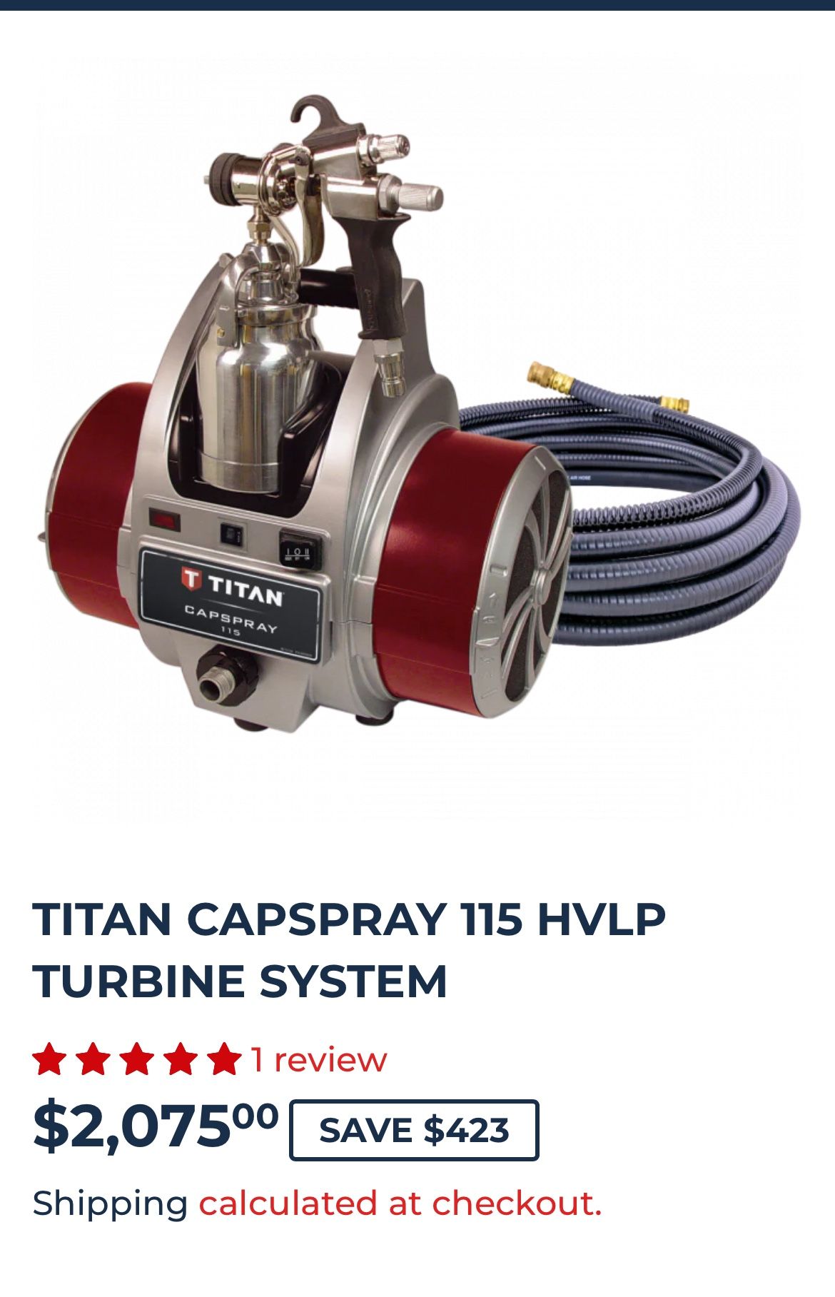 Paint Sprayer Titan Capspray 115