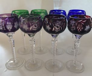 Echo Bleikristal German cut wine goblets
