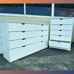 Dresser set / Eight and five drawers dresser