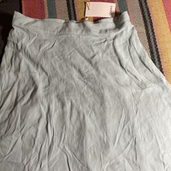 Quince Washable Viscose Georgette Mini Skirt Aqua Pearl Blue Size Small S