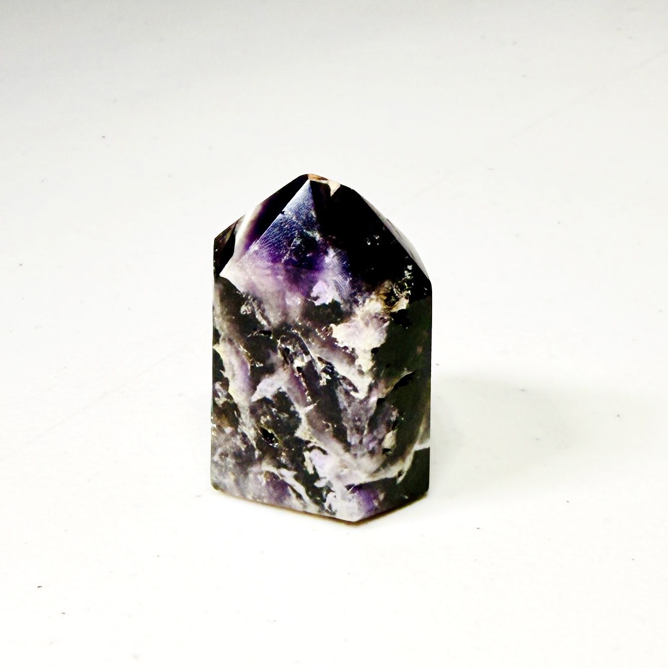 Mini Chevron Amethyst Prism with Deep Purple & Quartz Veins – 0.2 lbs
