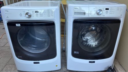 MAYTAG Maxima Front Load Washer & Electric Dryer – Matching Stackable Set