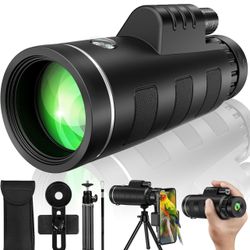 40x60 Monocular Telescope for Adults High Powered, Monocular for Adults, Compact Low Light Vision for Wildlife, Hunting, Camping, Travel &Outdoor Adve