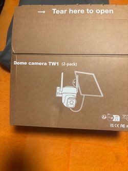 New 2-pack of solar-powered wireless outdoor security cameras.