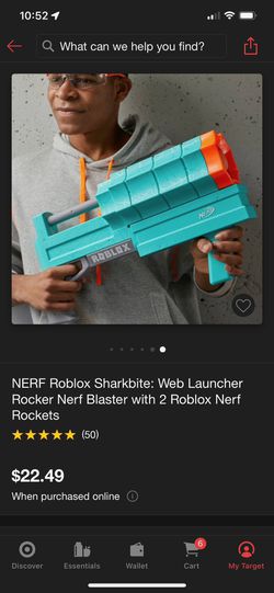 Nerf Roblox Sharkbite: Web Launcher Rocker Nerf Blaster, 2 Roblox