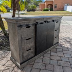Rh Style Rustic Entertainment Console Buffet