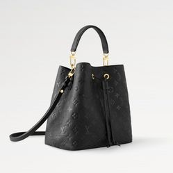 Authentic  Louis Vuitton Neo Noe black leather hand bag