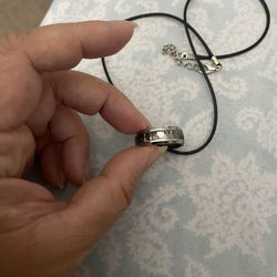 I Love You Wedding Band Necklace 