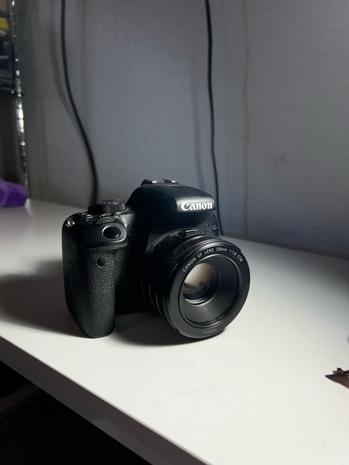 Cannon EOS 800D with 50mm lens
