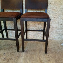 Bar Stool Leather And Wood