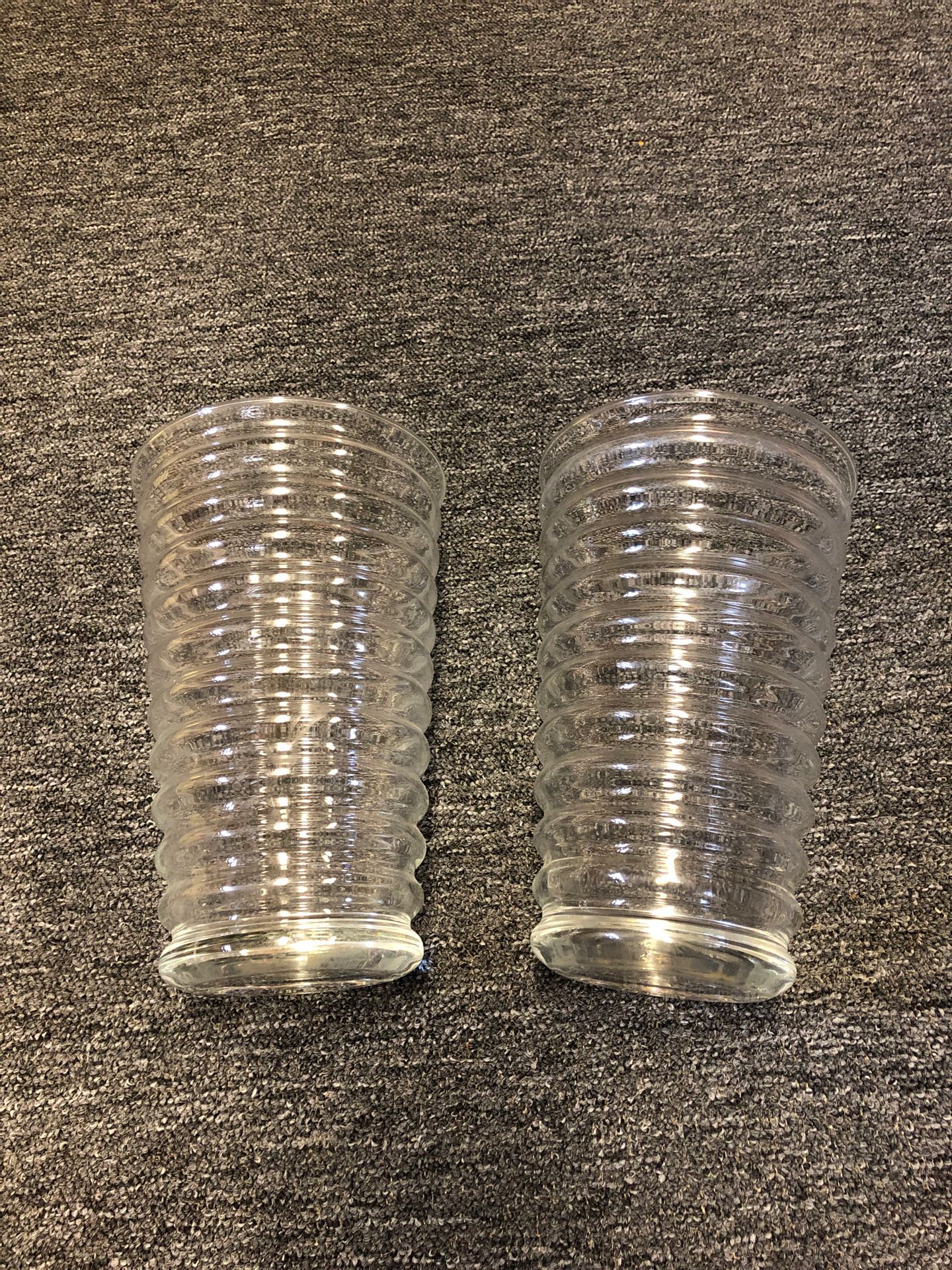 Pair of 11” Tall Glass Vases