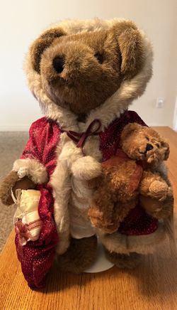 Christmas Bear On Stand (Sasha & Nicholas