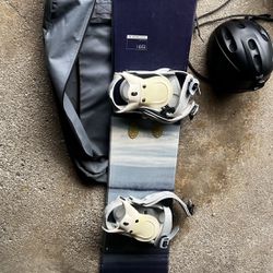 Snowboard Boots, Helmet, And Bag