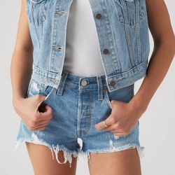 Levi’s 501 Women’s Original Jean Shorts W29 Medium Wash