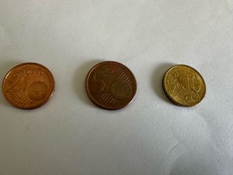 Euro Cent Coins Set of 3 (Germany and Italy)