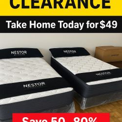 Queen $100 • King $175 — NEW Mattresses”