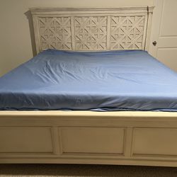 Selling White Bed Frame And Mattress 