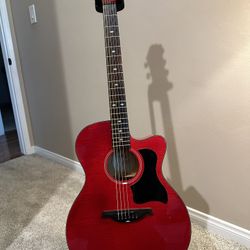 Acoustic / Electric guitar B.C. Rich -Transparent Red