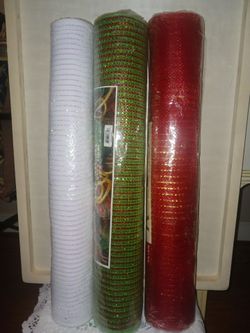 Set of 3 New in package 21 x 10 mesh fabric rolls